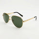 Golden Vanguard – Classic Gold Aviator Sunglasses UV400 Protection Unisex Luxury Metal Frame Premium Green Lens