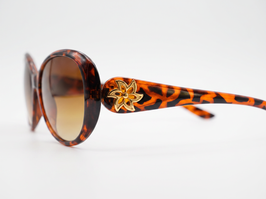 Sienna - Amber & Gold Floral - UV400 Protection - Unisex