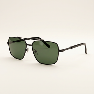 Onyx Square Aviators – Polarized Forest Green Lenses-Unisex