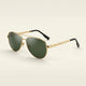 Golden Vanguard – Classic Gold Aviator Sunglasses UV400 Protection Unisex Luxury Metal Frame Premium Green Lens