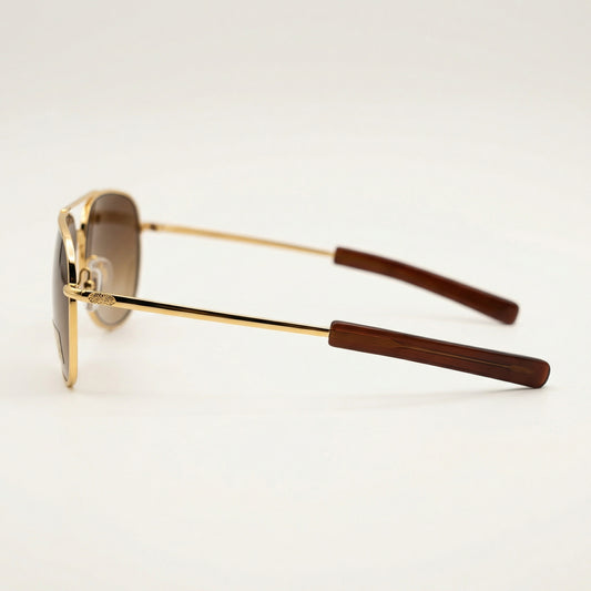 Sahara Regent – Gold Square Aviator Sunglasses Brown Gradient Lens UV400 Protection Unisex